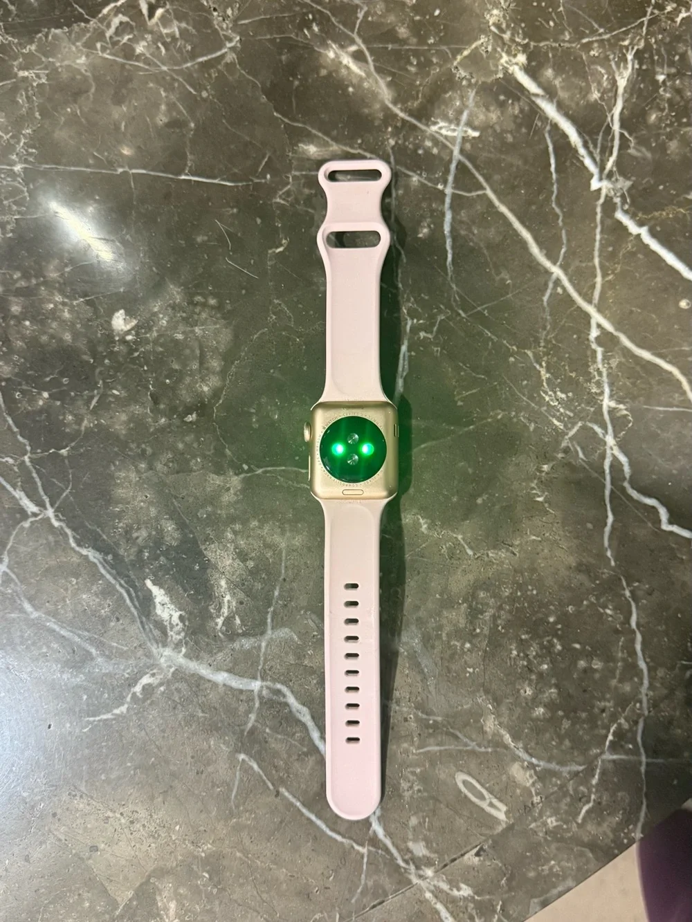 Apple Watch with Pink Sport Band